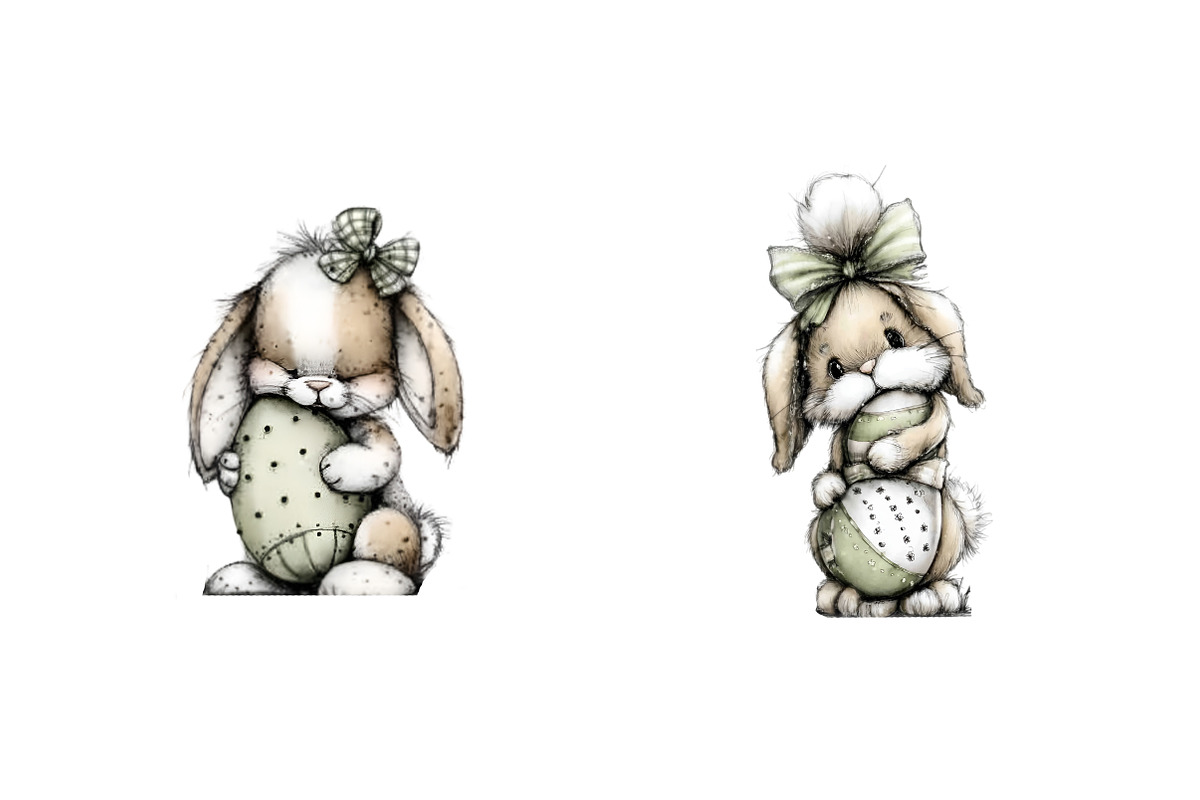 Watercolor easter bunny clipart Png, an Illustration by SinaCreation (Photo 3 of 11)