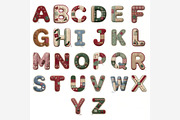 Cozy Christmas Sweater Alphabet PNG, a Seasonal Illustration by Tanya Kart (Thumbnail 2 of 6)