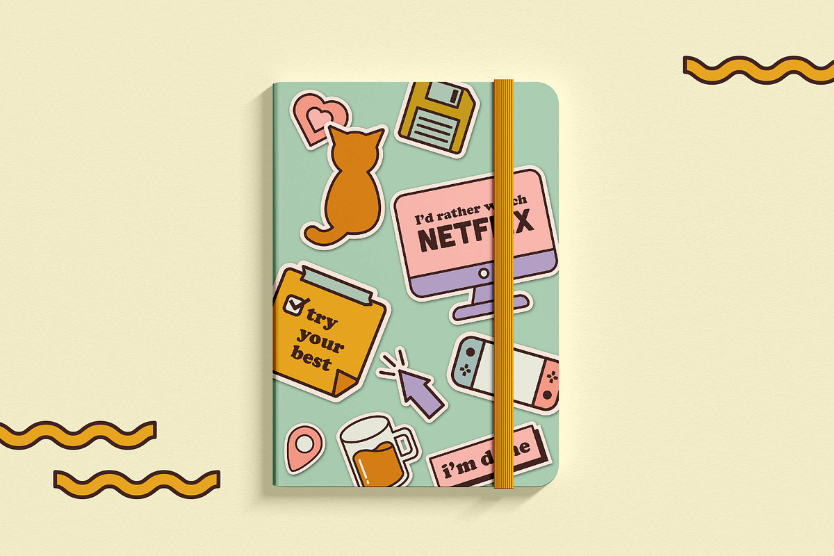 Work-From-Home Sticker Pack, an Illustration by Creativity Bucketlist (Photo 5 of 6)