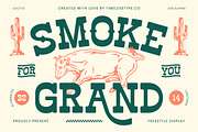 Smoke Grand Western Display Font, a Slab Serif Font by timelesstype.co (Thumbnail 1 of 20)