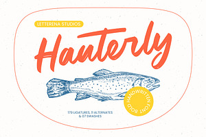 Hauterly Bold Handwritten Font, a Script Font by Letterena Studios Script