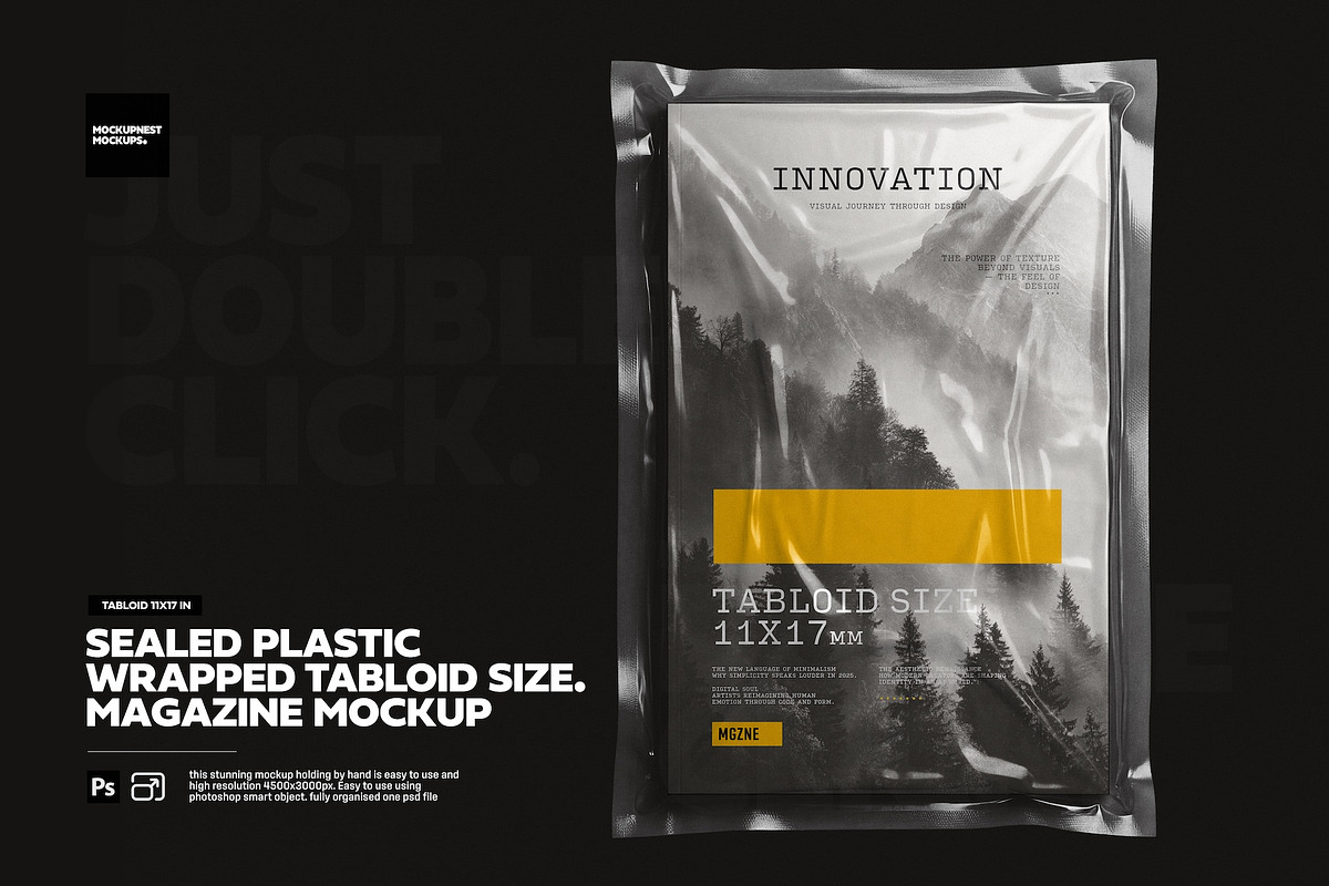Sealed 11x17 Magazine Cover Mockup, a Books & Magazine Mockup by Toasin ...