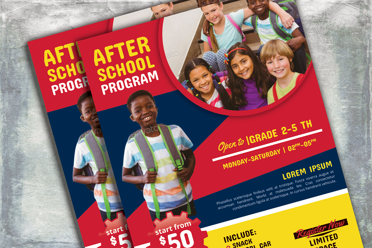 After School Program Flyer Template, a Flyer Template by mesuka