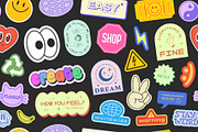 COOL Y2K STICKERS VECTOR SET, a Decorative Illustration by craftlove (Thumbnail 11 of 12)