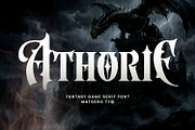 Athorie Fantasy Font, a Serif Font by Matsero (Thumbnail 1 of 10)