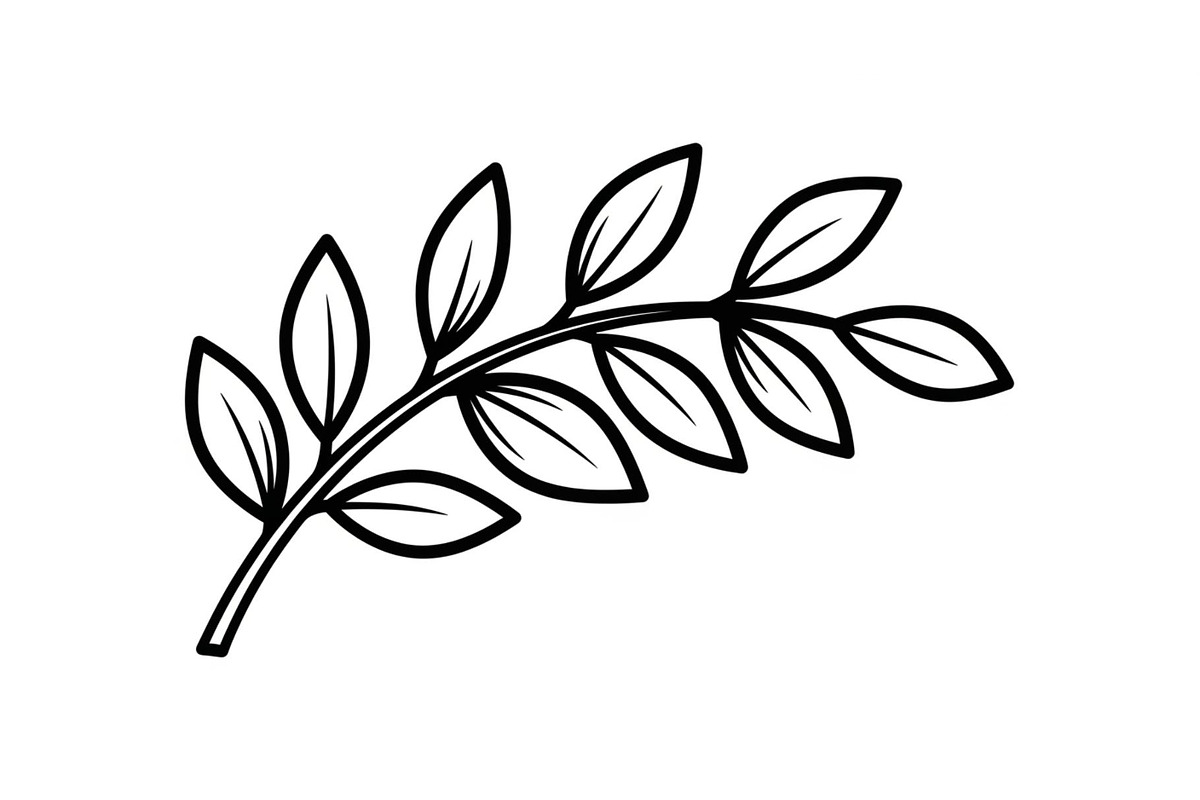 Hand Drawn Leaf Line Art Bundle, an Illustration by hafijul (Photo 25 of 51)