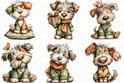 Whimsical Dog Clipart Bundle, an Illustration by Black Bird Studio (Thumbnail 2 of 6)