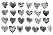 Watercolor heart Photoshop brushes, a Brush Add-On by Little Bean (Thumbnail 5 of 5)
