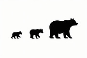 Bear Family Silhouette Bundle, an Illustration by jahid234 (Thumbnail 4 of 9)