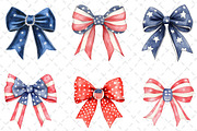 USA Coquette Bow Clipart, an Illustration by Dream Creation (Thumbnail 2 of 5)