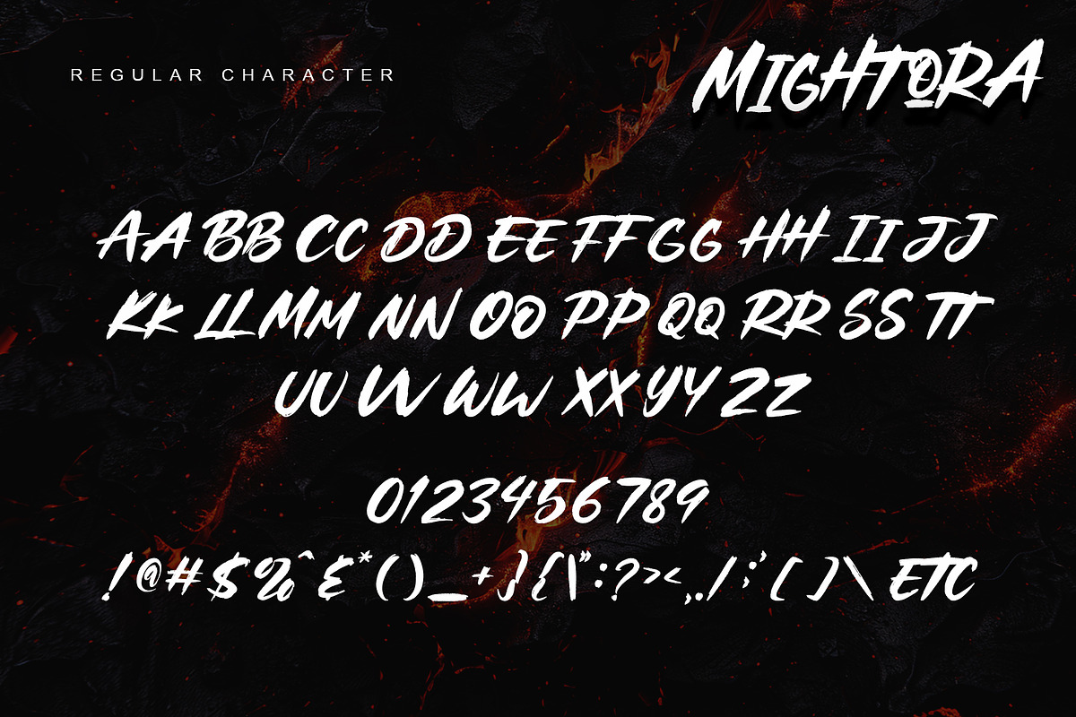 Mightora - Strong Brush Font, a Handwritten Font by Letterara (Photo 9 of 12)