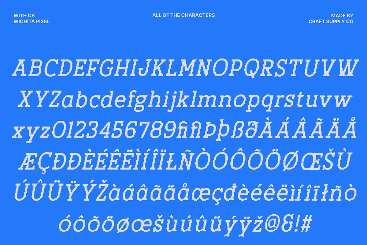 CS Wichita Pixel, a Serif Font by Craft Supply Co. (Photo 8 of 8)