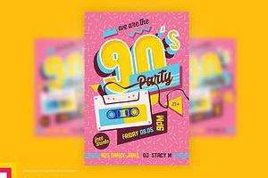 90s Party Flyer Template