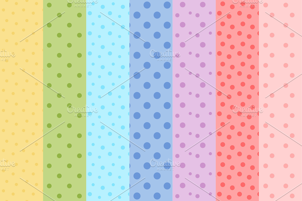 Retro Dotted Patterns, a Pattern Graphic by Mark Borbely (Photo 4 of 4)