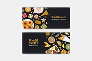 Oriental sweets set + backgrounds, a Food Illustration by Good Studio (Thumbnail 10 of 21)