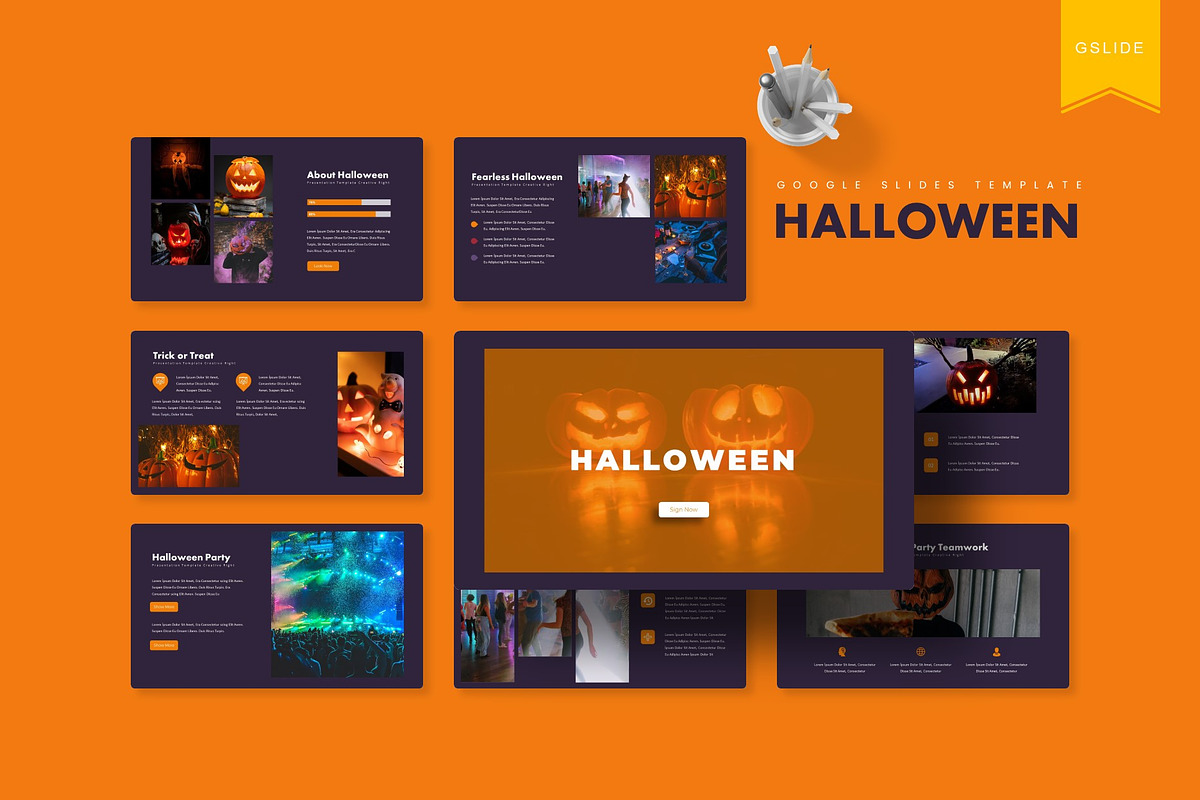 Halloween Creative Party G Slides, a Presentation Template by Fortyone (Photo 1 of 6)
