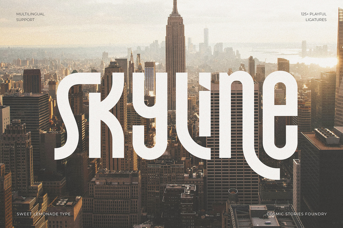 Sweet Lemonade Display Ligature Font, a Sans Serif Font by Cosmic Stories Foundry (Photo 23 of 25)
