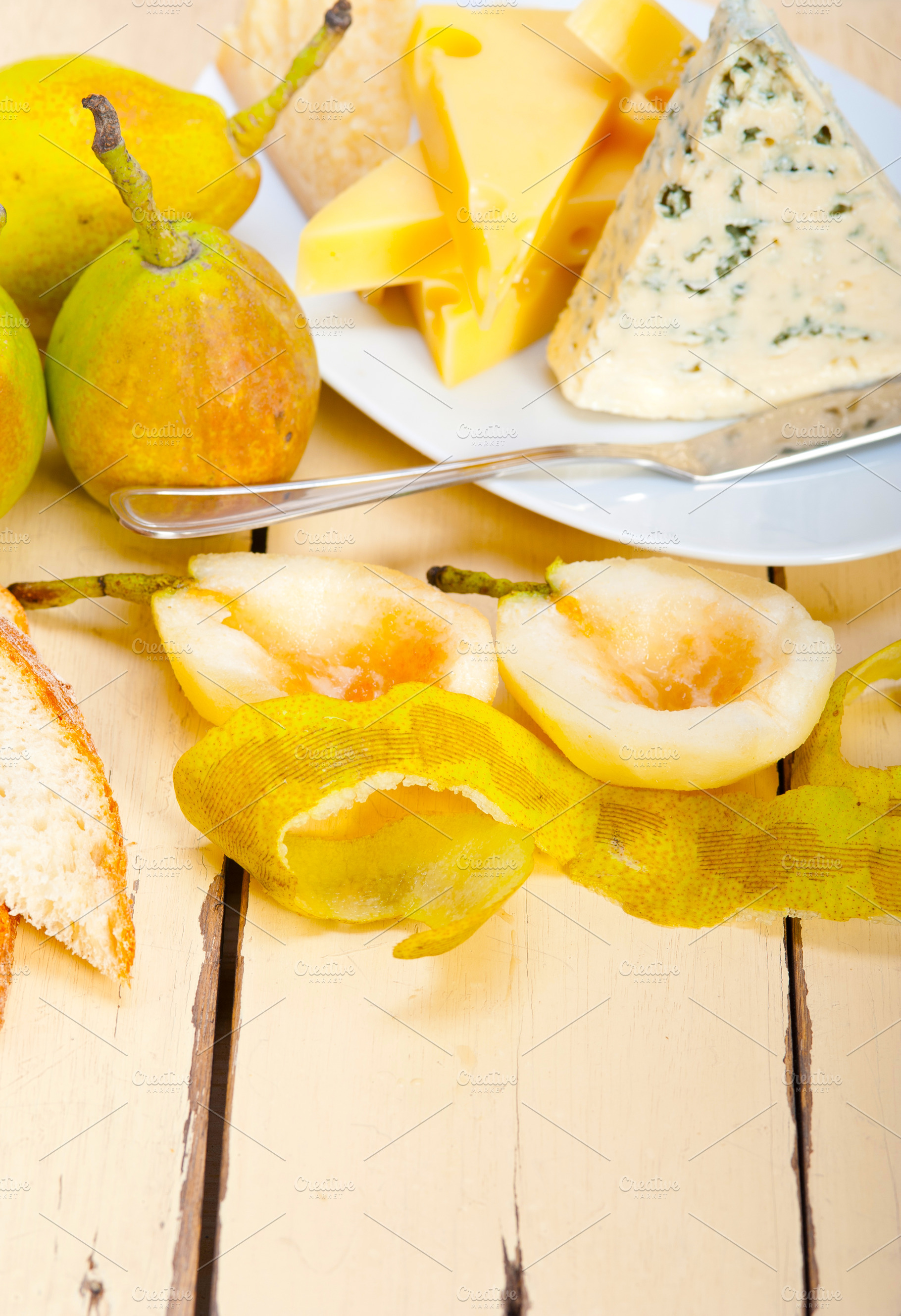 fresh pears and cheese, a Food & Drink Photo by keko64