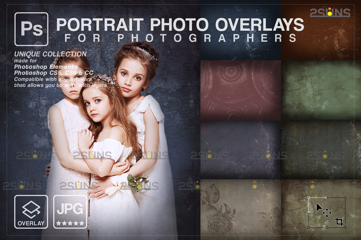 Fine art texture overlays Photoshop, a Texture Graphic by 2SUNS (Photo 1 of 9)