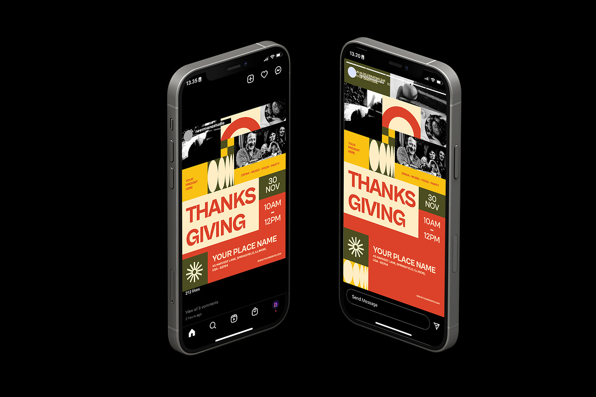 Thanksgiving Retro Vibes Flyer preview 4
