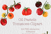 Oil Pastel Whimsical Tomatoes Set, a Food Illustration by Oleksandra Illustrates (Thumbnail 1 of 16)