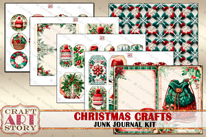 Christmas Crafts Junk Journal Kit