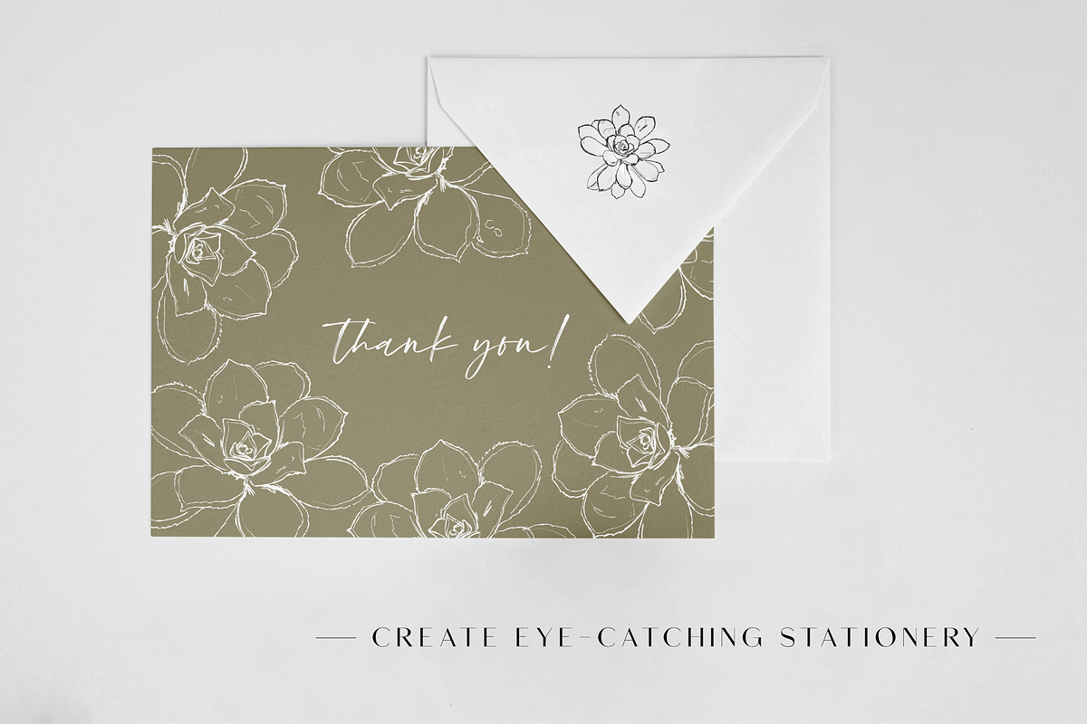 Line Art Succulent Illustrations, a Decorative Illustration by CL Creative Studio (Photo 9 of 10)