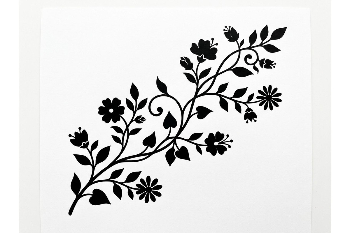 Elegant Floral Vine Silhouette, an Object Graphic by Creativeshirt (Photo 2 of 3)
