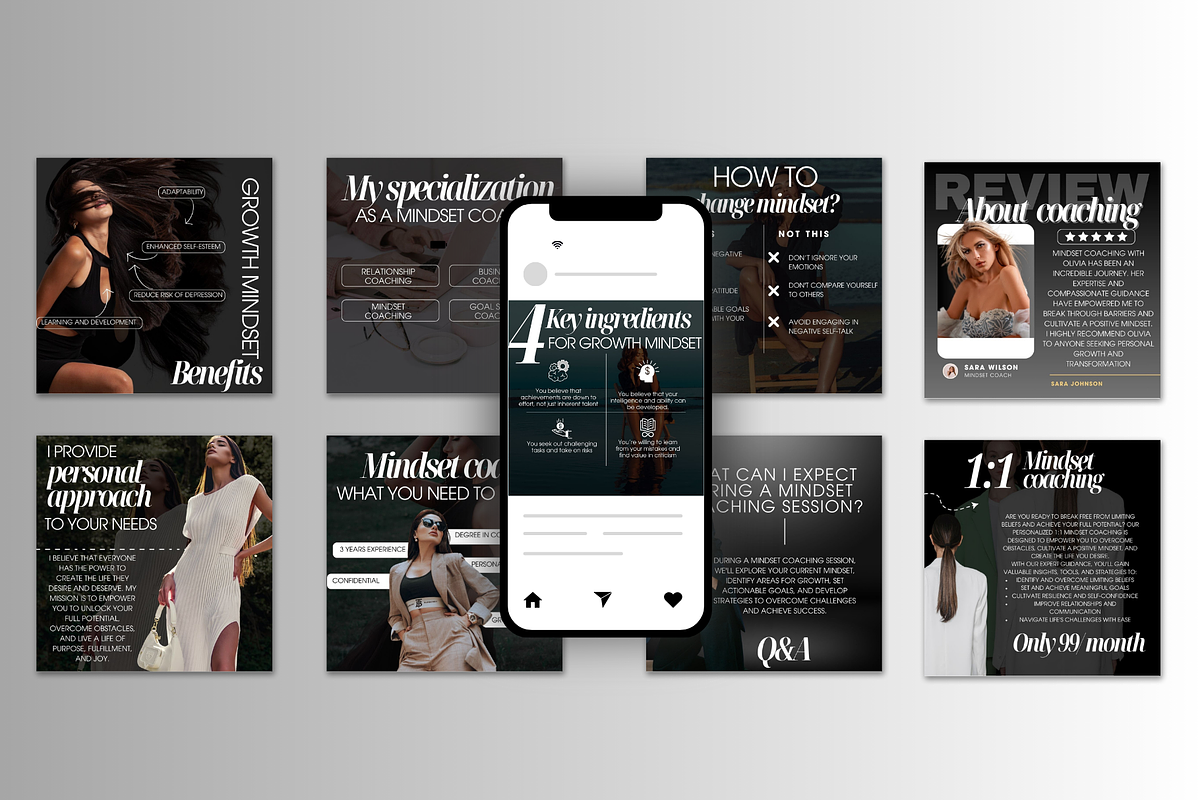 mindset coach, instagram coach, life, a Social Media Template by Design Pro Templates (Photo 2 of 5)