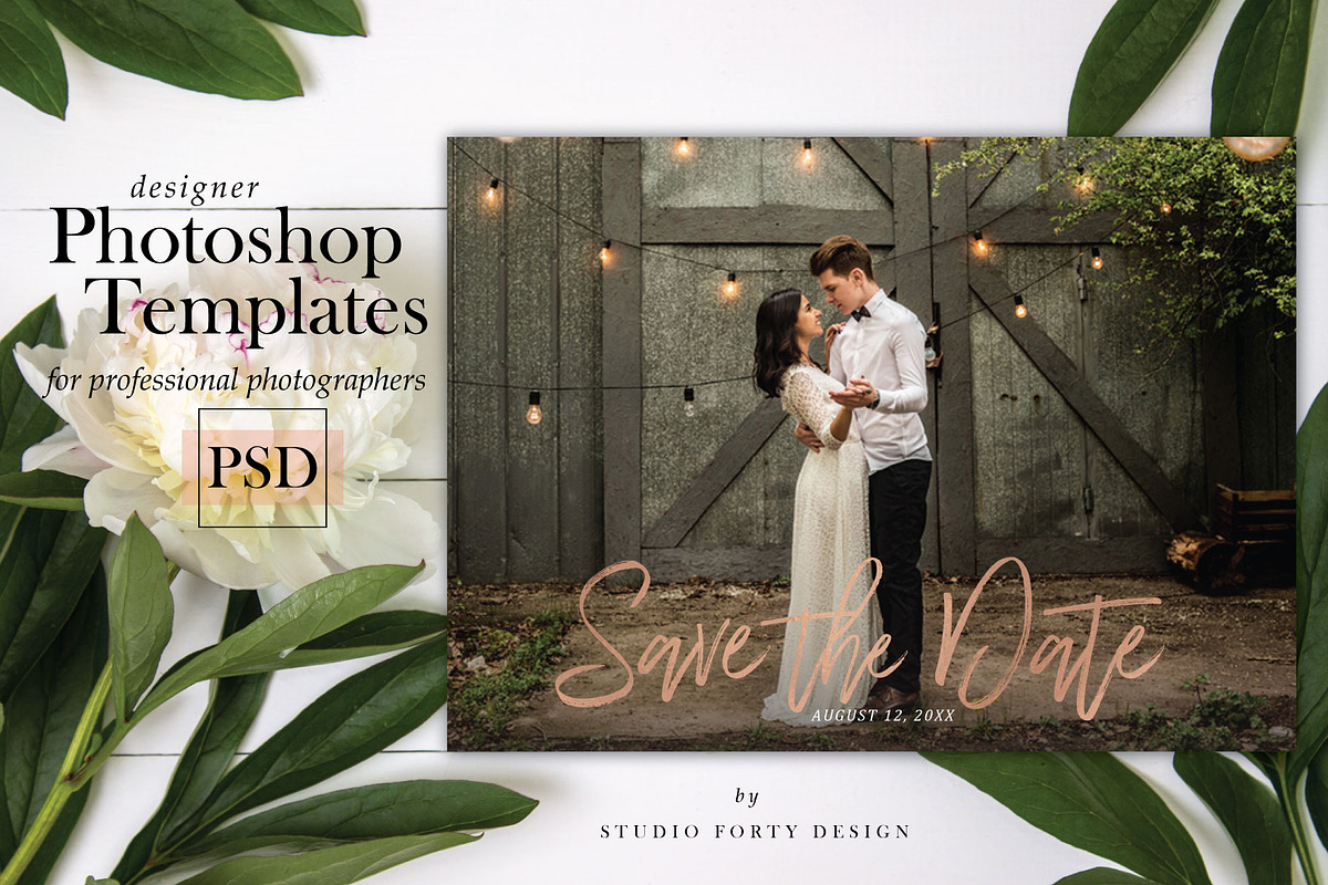 Copper Brush Save the Date SD106, an Invitation Template by Studio Forty Design (Photo 1 of 5)