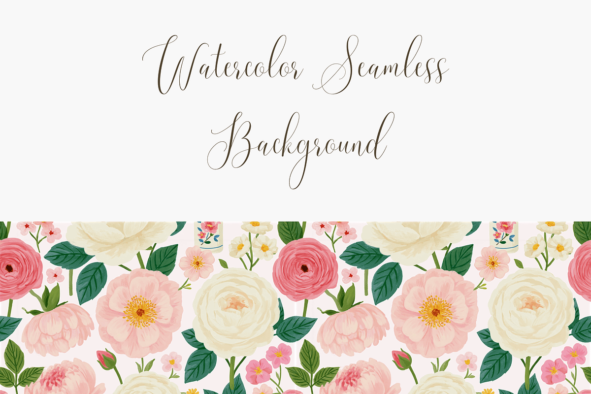 Blush Garden Roses Seamless Pattern, a Pattern Graphic by Pati Charm Studio (Photo 3 of 6)