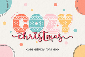 Cozy Christmas Font Duo, a Handwritten Font by AnningArts