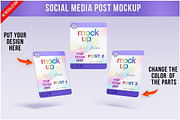 Social Media Post Mockup PSD, a Device Mockup by Bruno's Shop (Thumbnail 1 of 3)