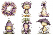 Watercolor Purple Easter Clipart, an Illustration by Daily.Designs (Thumbnail 7 of 7)