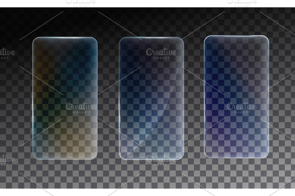 Glass frame isolated on transparent, a Texture Illustration by Marinstri