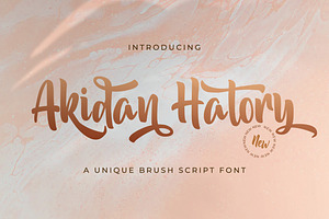 Akidan Hatory - Bold Script Font