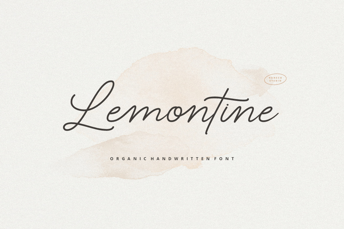 Lemontine Monoline Font, a Handwritten Font by Burhan Afif (Photo 1 of 10)