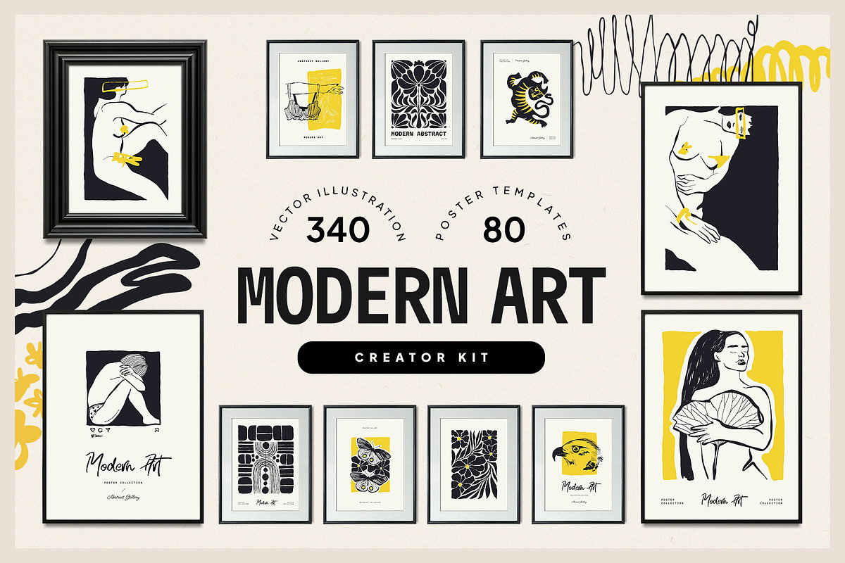 Modern Art | Creator Kit, an Object Graphic by KetteCreate (Photo 1 of 18)