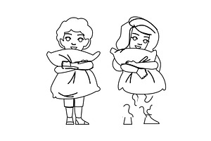 bedroom kid pillow vector, a Person Illustration by pikepicture