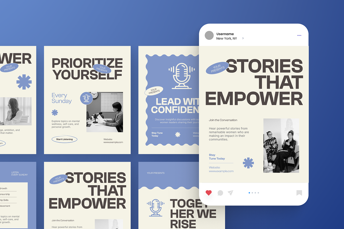 Empowering Woman Podcast IG Post, a Social Media Template by Annora Studio (Photo 3 of 6)
