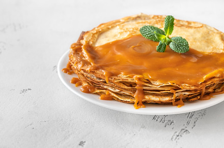 Stack of crepes, a Food & Drink Photo by Alexander Prokopenko