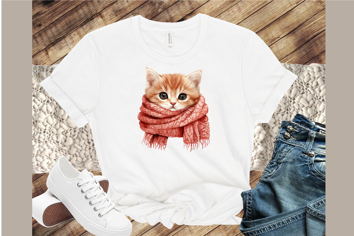 Cute Cat Clipart Baby Cat Png, an Illustration by Sublimation Artist (Photo 4 of 6)