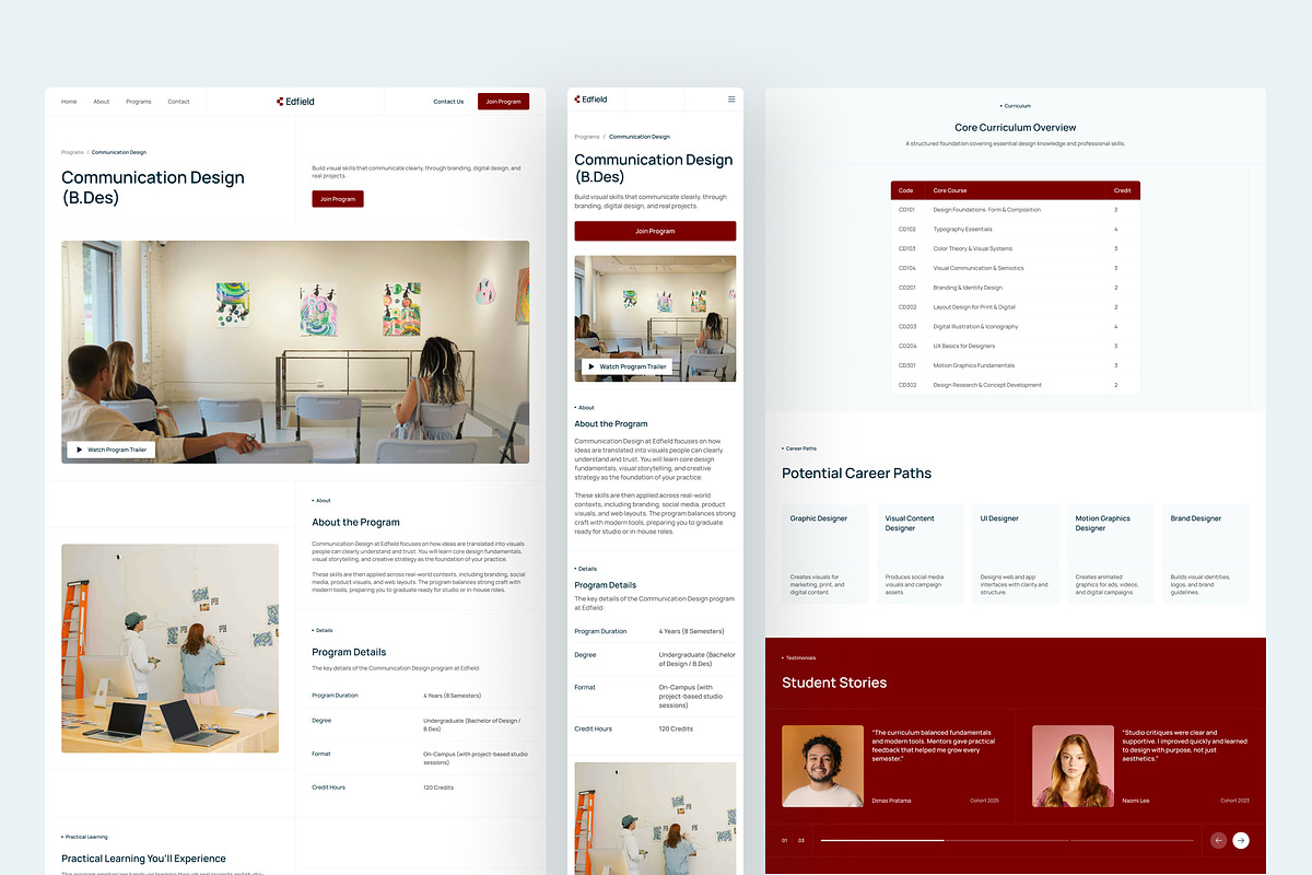 University Website UI Figma Template, an UI Kit Template by peterdraw (Photo 5 of 7)
