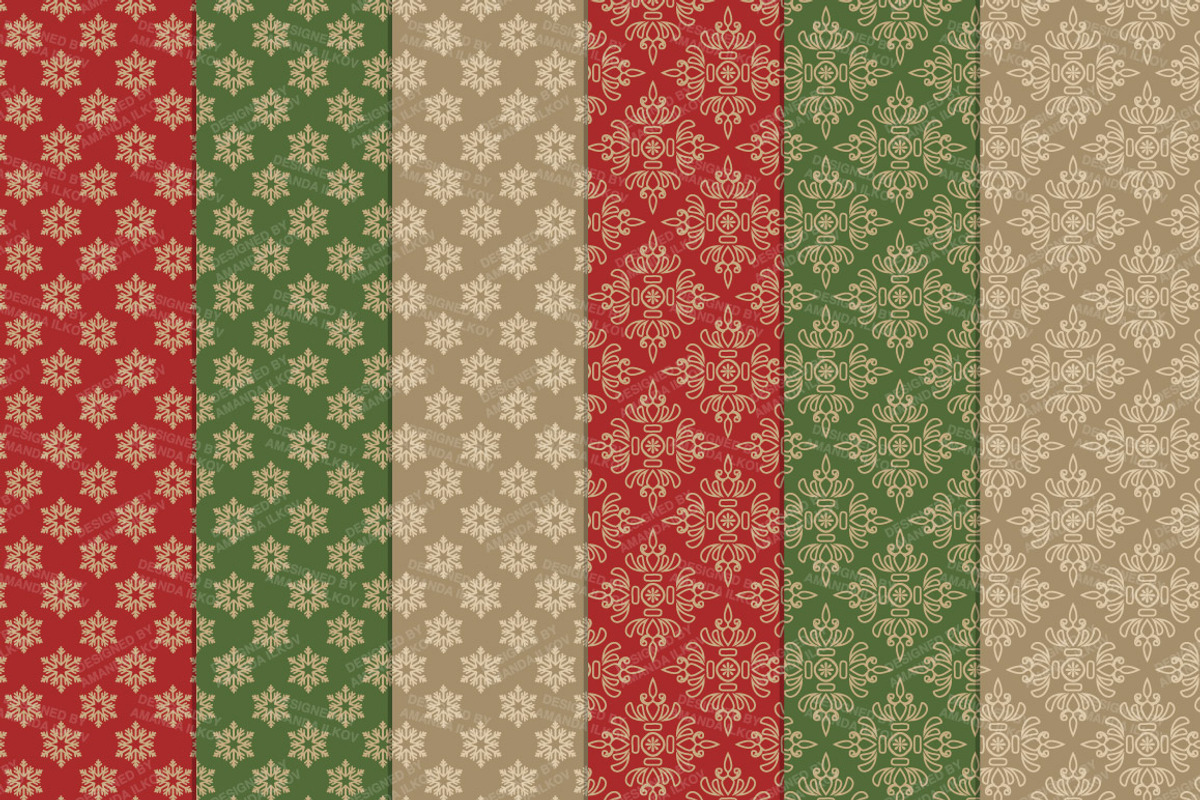 Whimsical Christmas Clipart & Papers, an Illustration by Amanda Ilkov (Photo 5 of 5)