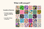 Funky Seamless Patterns, a Pattern Graphic by Ninterints (Thumbnail 5 of 19)