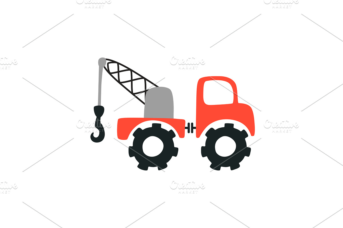 Crane manipulator truck designed for, a Transportation Illustration by Nadzin