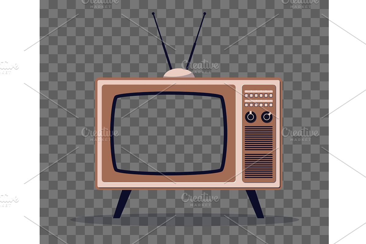 Old TV transparent background. Empty, an Object Illustration by YummyBuum