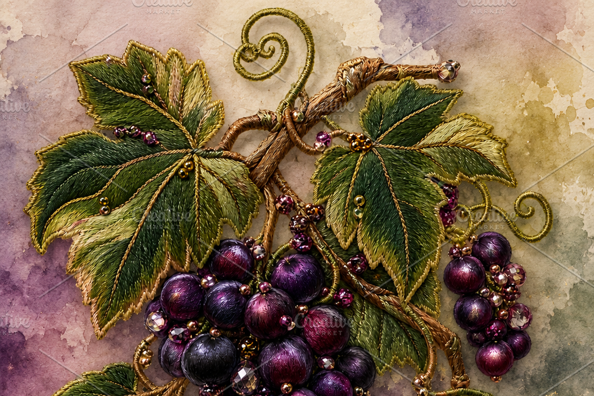Beaded Grape Cluster PNG, an Object Graphic by The Edit (Photo 2 of 3)