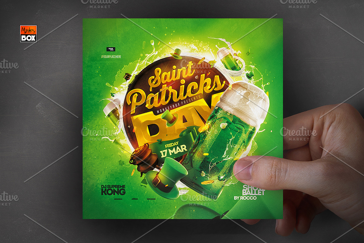 Saint Patricks Party Flyer, a Flyer Template by MonkeyBOX (Photo 3 of 3)
