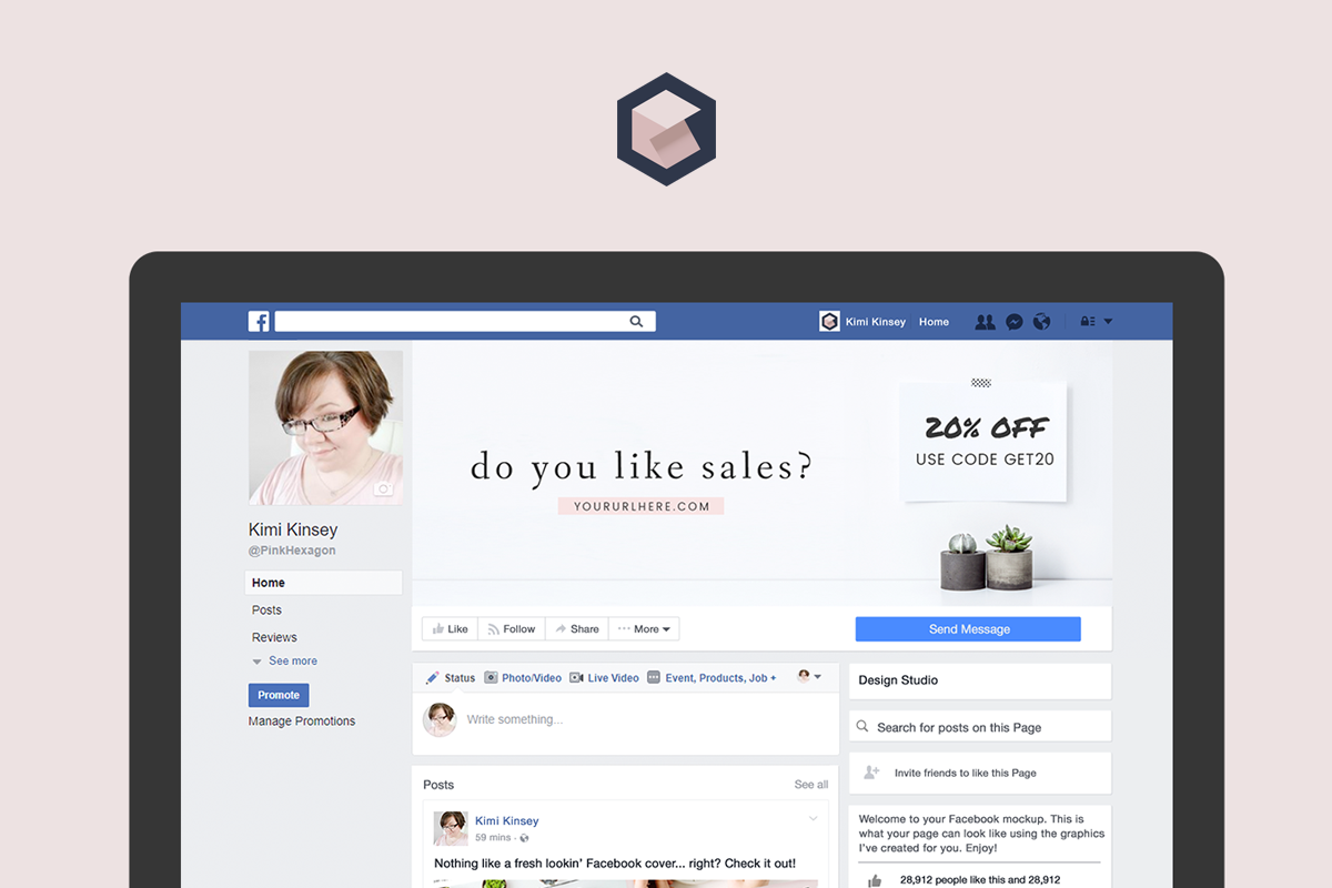 Light Facebook Cover Templates, a Social Media Template by Kimi Kinsey (Photo 2 of 4)